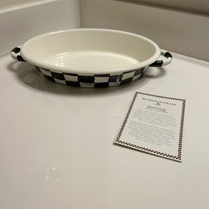 Mackenzie Child’s Courtly Check Medium Oval Gratin Dish
